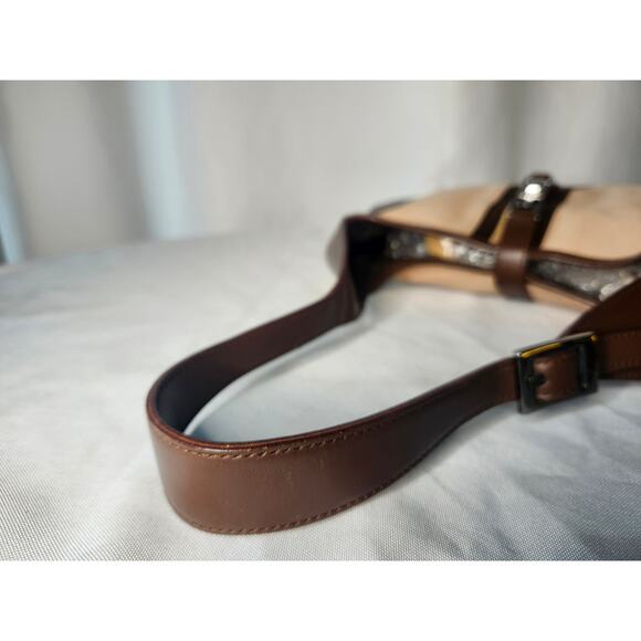 Gucci Jackie Shoulder Bag in Beige with Brown Vintage Small Adjustable Strap - Picture 10 of 16